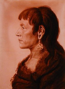 Frau aus Iowa von Charles Balthazar Julien Févret de Saint Mémin