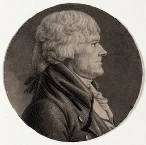 Thomas Jefferson, veröffentlicht 1806 von Charles Balthazar Julien Févret de Saint Mémin