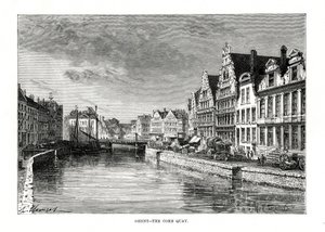 Der Kornkai, Gent, Flandern, Belgien, 1879 von Charles Barbant