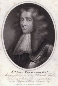 Sir John Trenchard, englischer Politiker und Staatssekretär für das Nordministerium unter König Wilhelm III. von Charles Bestland