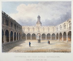 Hof der Royal Exchange, City of London, 1838 von Charles Bigot
