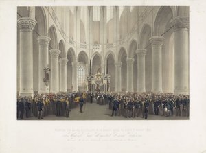 Feierliche Beisetzung in der Großen Kirche in Delft, 17. März 1865, von Ihrer Majestät Anna Paulowna Königin-Mutter der Niederlande, geboren Großfürstin von Russland