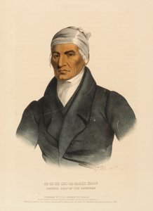 CA-TA-HE-CAS-SA-SCHWARZER HUF. HAUPTCHIEF DER SHAWANOES., aus Geschichte der Indianerstämme Nordamerikas