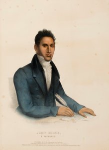 JOHN RIDGE, EIN CHEROKEE., aus der Geschichte der Indianerstämme Nordamerikas von Charles Bird King