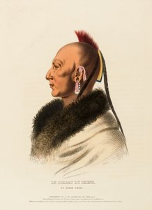 LE SOLDAT DU CHENE, EIN OSAGE-HÄUPTLING, aus der Geschichte der Indianerstämme Nordamerikas