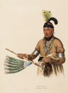 NAW-KAW. Ein Winnebago-Häuptling, aus der Geschichte der Indianerstämme Nordamerikas von Charles Bird King