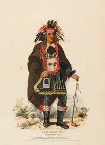 OKEE-MAKEE-QUID. Ein Chippewa-Häuptling, aus der Geschichte der Indianerstämme Nordamerikas von Charles Bird King