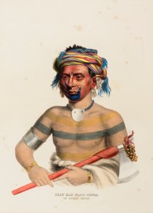 SHAU-HAU-NAPO-TINTA. Ein Ioway-Häuptling.