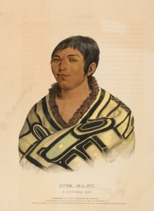 STUM-MA-NU, ein Flachkopf-Junge, aus Geschichte der Indianerstämme Nordamerikas von Charles Bird King