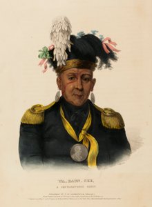 WA-BAUN-SEE, EIN POTTAWATOMIE-HÄUPTLING, aus der Geschichte der Indianerstämme Nordamerikas von Charles Bird King