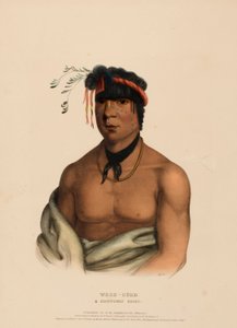 WESH-CUBB. Ein Chippewa-Häuptling, aus der Geschichte der Indianerstämme Nordamerikas