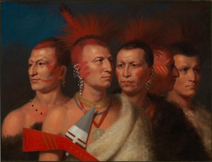 Junger Omahaw, Kriegsaigle, Kleiner Missouri und Pawnees, 1821 von Charles Bird King