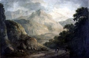 Landschaft: Ein felsiger Bach mit bewaldeten Ufern, 19. Jahrhundert