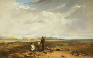 Landschaft mit Jäger und Gefährten, möglicherweise 1842
