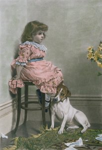 In Ungnade, Mezzotinto von F. Stacpoole, mit Handkolorierung, veröffentlicht von Thomas McLean, 1887 von Charles Burton