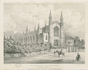 Wolverhampton - St. Pauls Kirche: Lithographie, undatiert [mittleres 19. Jahrhundert] von Charles Burton