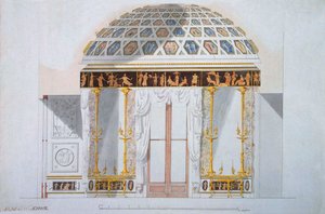 Entwurf für den Jaspisschrank im Achatpavillon in Zarskoje Selo, 1780er Jahre von Charles Cameron