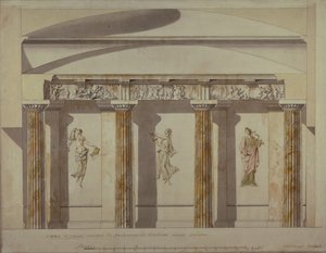 Entwurf für den großen Schrank im Pawlowsk-Palast, frühe 1780er Jahre