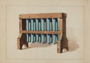 Gestell mit Kerzenformen
