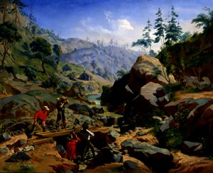 Bergleute in der Sierra, 1851-1852 von Charles Christian Nahl, August Wenderoth
