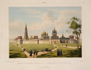 Ansicht des Nowodewitschi-Klosters in Moskau, 1840er Jahre von Charles Claude Bachelier