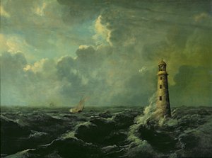 Meereslandschaft mit Leuchtturm