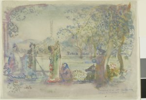Szene an einem See am Morgen von Charles Edward Conder