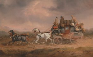 Postkutschen auf der Straße: die Louth-London Royal Mail in voller Fahrt