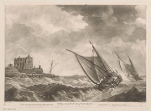 Segelboote verlassen den Hafen von Vlissingen von Charles Corbutt