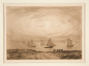 Boote im Mondlicht von Charles Cottet