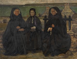 Bretonische Frauen in Trauer von Charles Cottet