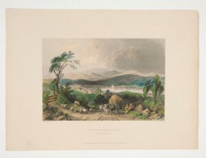 Ansicht von Meredith, New Hampshire, Illustration für Nathaniel Parker Willis von Charles Cousen