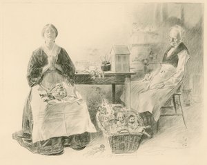 Caleb Plummer und seine Tochter von Charles Dana Gibson