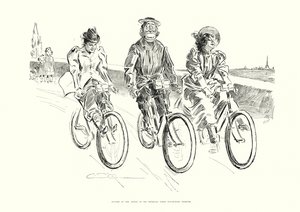 Gullem folgt dem Rat seines Arztes und macht Bewegung im Freien (Lithographie) von Charles Dana Gibson