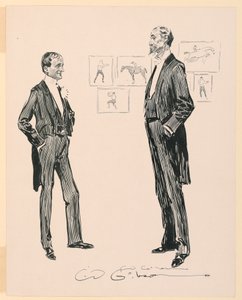 Ich spiele Poker mit dem alten Mann von Charles Dana Gibson