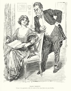 Tragische Momente, versuchen dankbar zu sein, während der Autor der Verse über Ihre Schulter schaut von Charles Dana Gibson