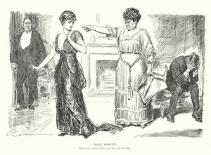 Tragische Momente, wenn deine Mutter deinem besten Mädchen die Tür zeigt von Charles Dana Gibson