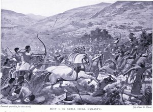 Sety I in Syrien (XIX. Dynastie), c.1920 von Charles Daniel Ward