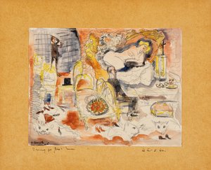 Graf Muffat entdeckt Nana mit dem Marquis de Chouard von Charles Demuth