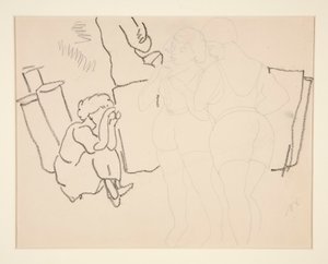 Vier Figuren am Strand, wahrscheinlich in Provincetown von Charles Demuth
