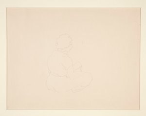 Frau sitzt am Strand, wahrscheinlich in Provincetown von Charles Demuth