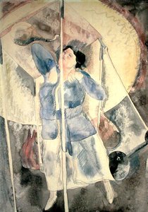 Frau mit Boxsack von Charles Demuth