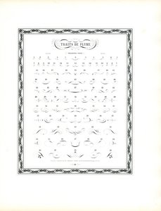 Musterkatalog für kalligraphische Federverzierungen - Erste Serie von Charles Derriey