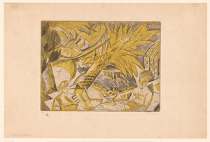 Sonnenbadende Figuren unter einer Palme von Charles Dufresne (signed by artist)