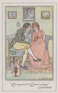 Illustration für Sense and Sensibility von Jane Austen von Charles Edmund Brock