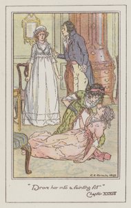 Illustration für Sense and Sensibility von Jane Austen von Charles Edmund Brock