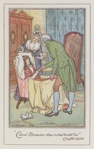 Illustration für Sense and Sensibility von Jane Austen von Charles Edmund Brock