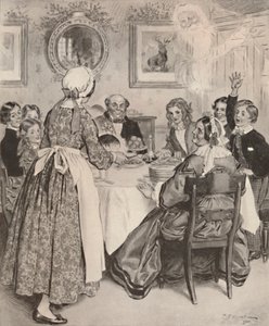 Lass mich an die gemütlichen Familienessen denken, 1862, 1923 von Charles Edmund Brock