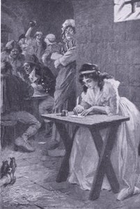 Madame Roland schreibt an ihre Tochter, aus My Magazine, veröffentlicht 1922 von Charles Edmund Brock