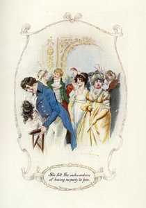 Sie fühlte die Unbeholfenheit, keine Gruppe zu haben, der sie sich anschließen konnte (Illustration) von Charles Edmund Brock
